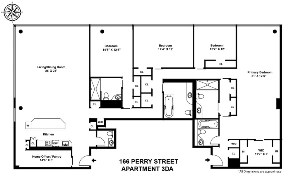 166 Perry, 3DA - Floorplan
